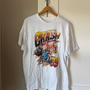 PacSun White Short-Sleeve Crash Racing Graphic Tee
